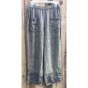 🌵Flax 100% Linen Pull On Pants Straight Leg Roll